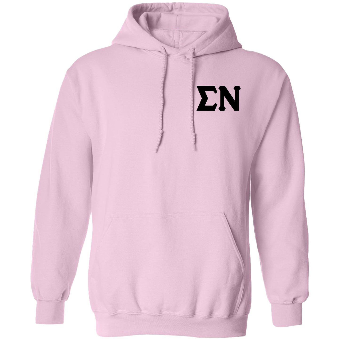 a pink hoodie with the letter zn on it