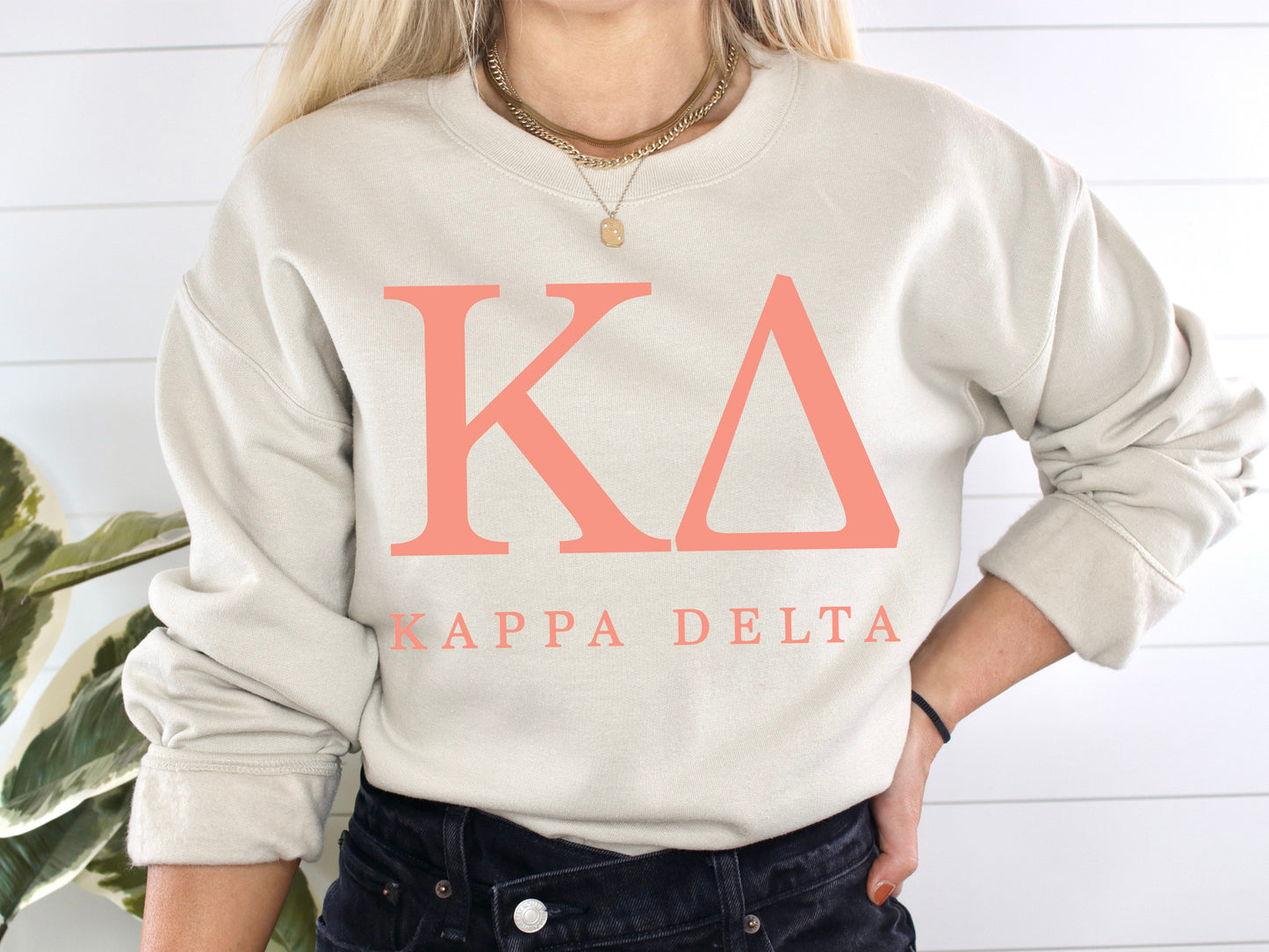 Kappa Delta Pink Personality Sorority Sweatshirt _ 664g