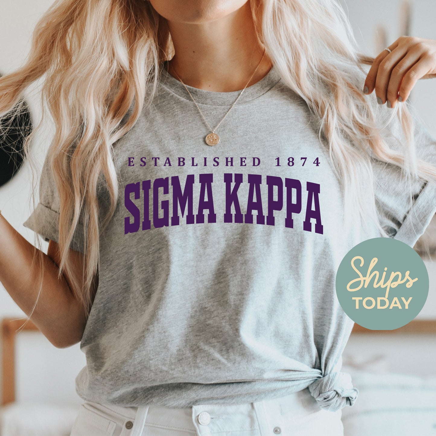 Sigma Kappa Bold Letters Sorority T-shirt _ 35142g