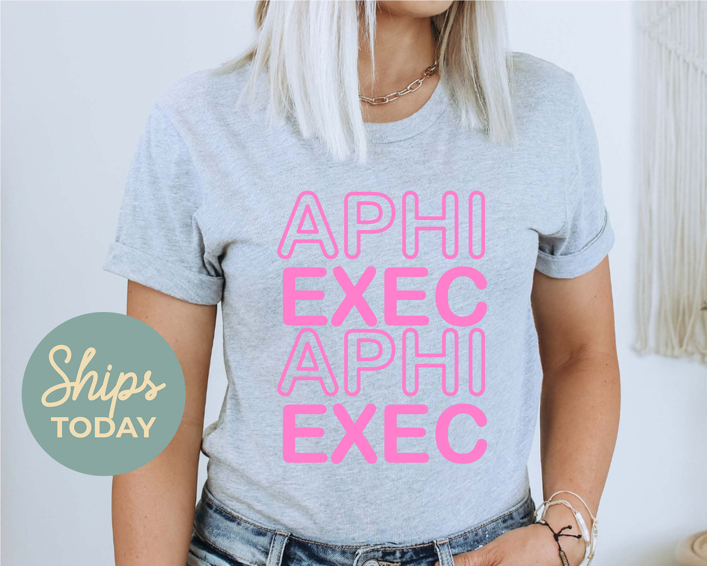 Alpha Phi Executive Sisterhood Sorority T-shirt _ 30905g