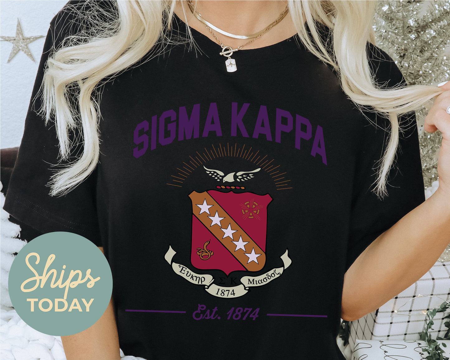 Sigma Kappa Loyalty Crest Sorority T-shirt _ 4442g