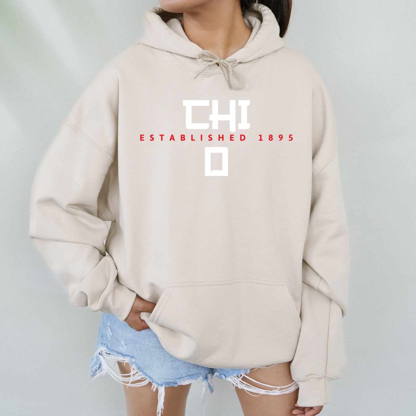 a woman wearing a sweatshirt with the words established boss on it
