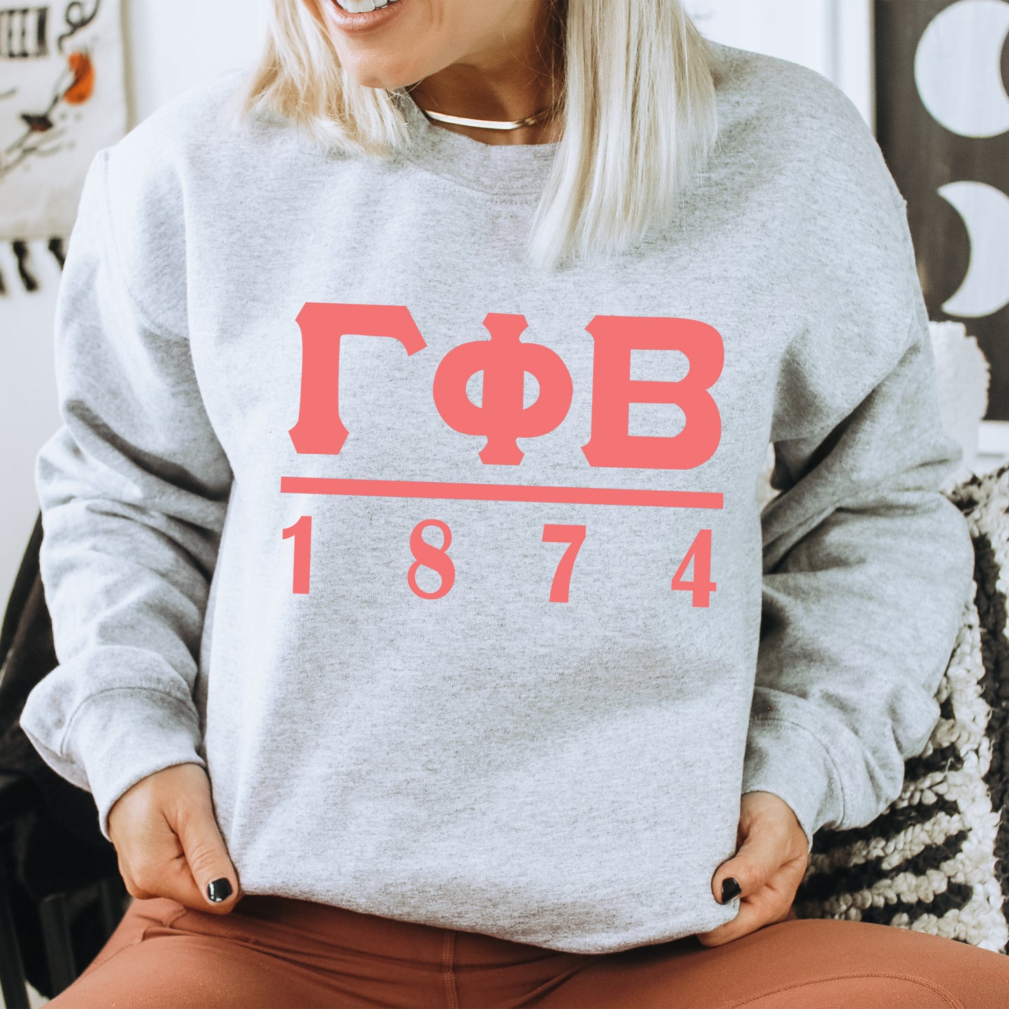 Gamma Phi Beta Monochromatic Sorority Sweatshirt _ 30857g
