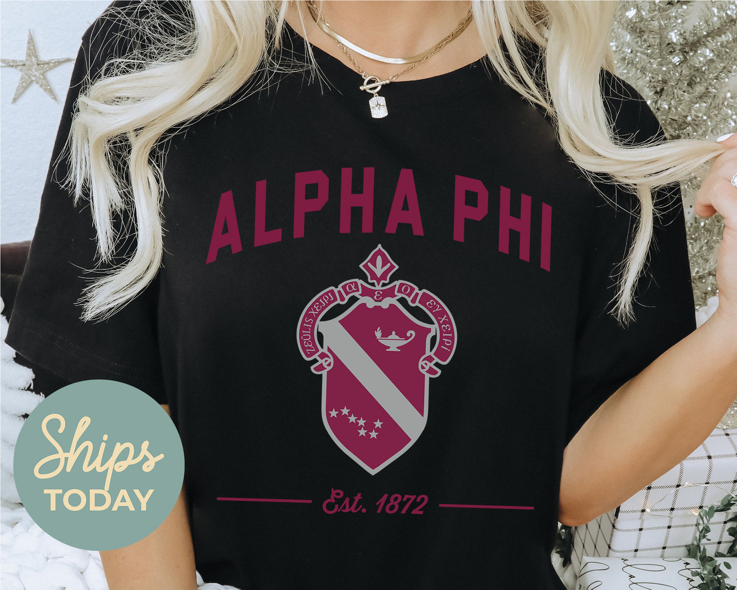Alpha Phi Loyalty Crest Sorority T-shirt _ 4425g