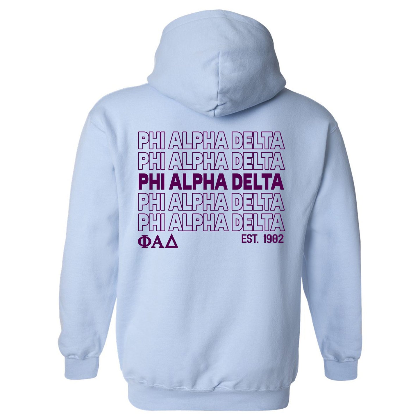 Phi Alpha Delta Repeating Letters COED Hoodie _ 35592g