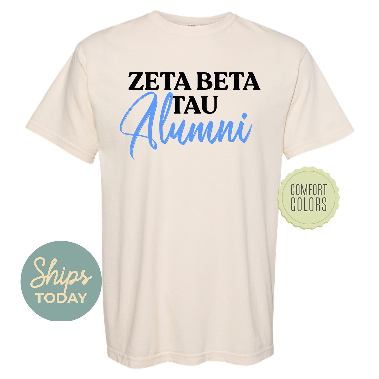 Zeta Beta Tau Alumni Comfort Colors Fraternity T-shirt _ 30789g