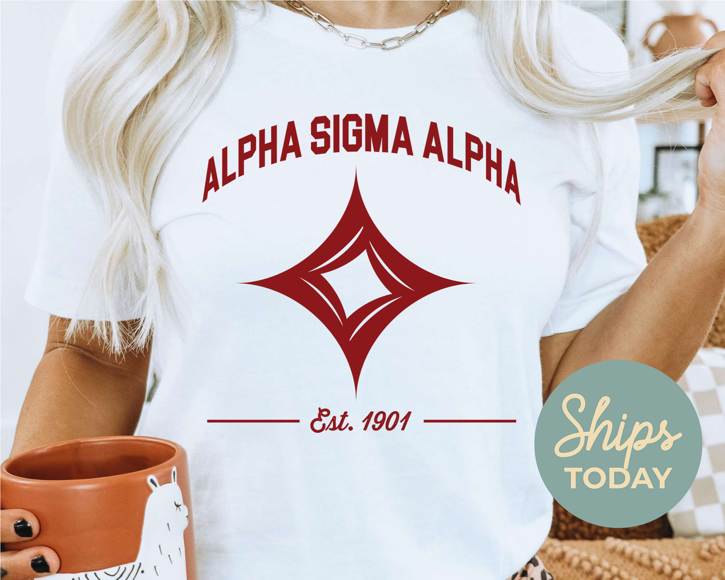 Alpha Sigma Alpha Loyalty Crest Sorority T-shirt _ 4426g