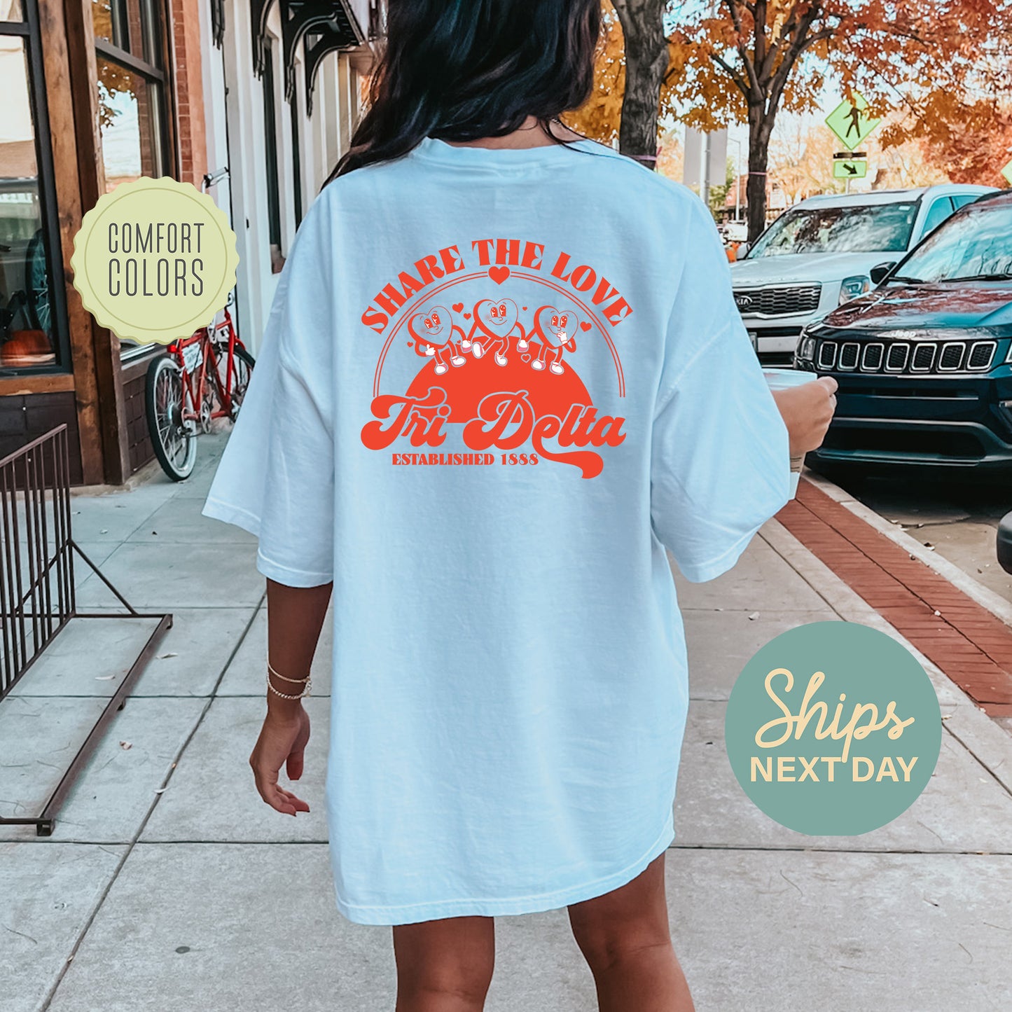 Delta Delta Delta Share the Love Comfort Colors Sorority T-shirt _ 33242g