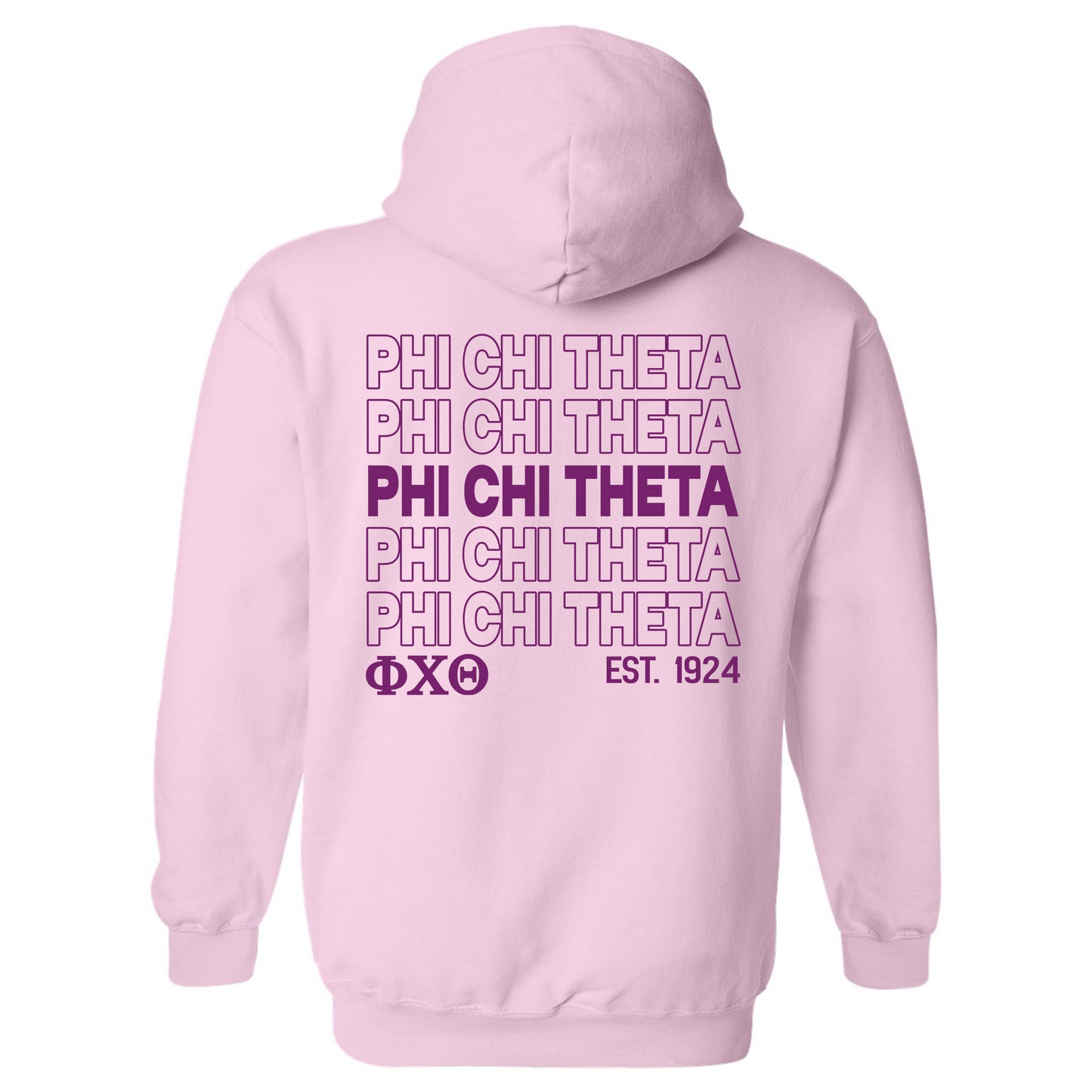 Phi Chi Theta Repeating Letters COED Hoodie _ 35593g
