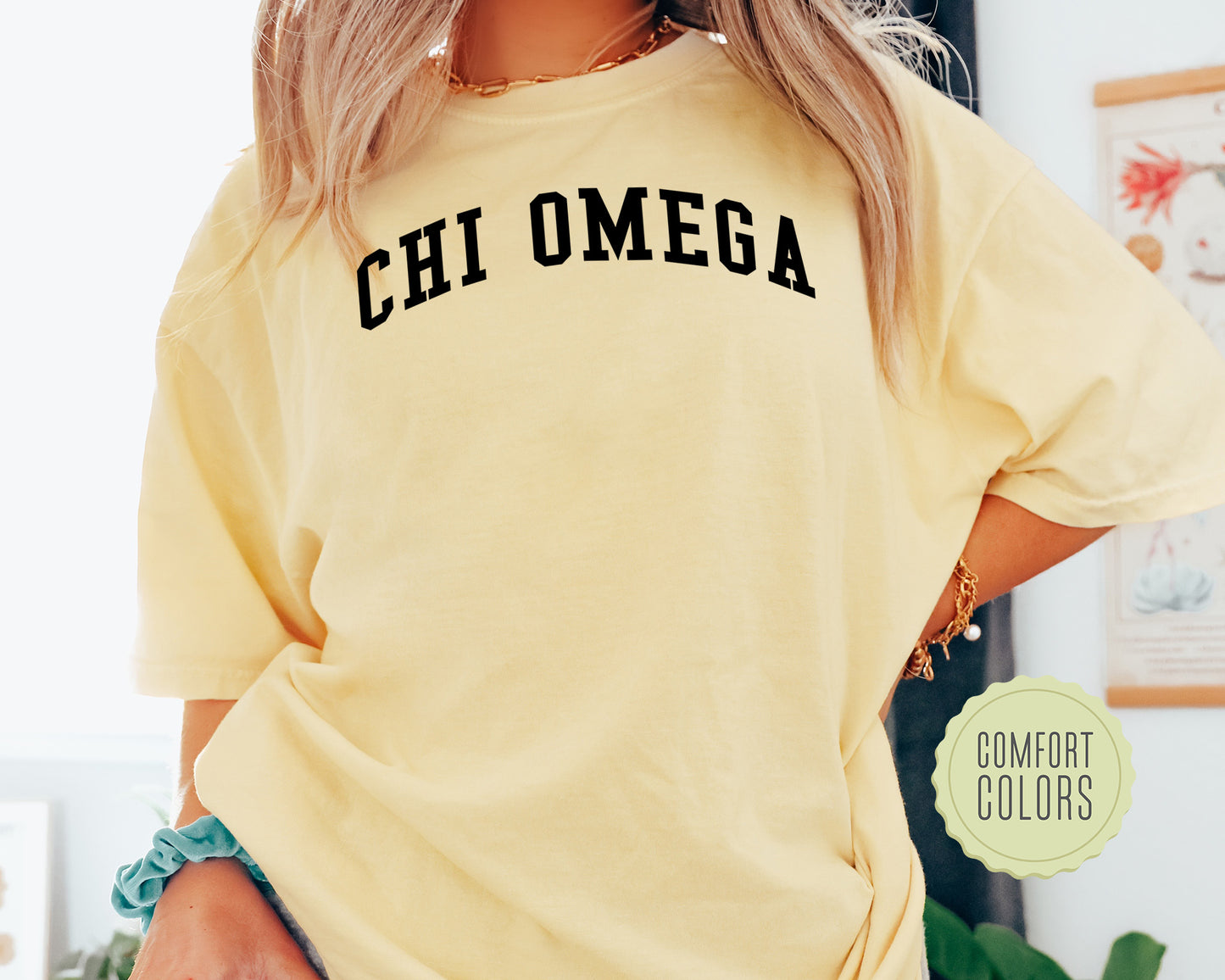 Chi Omega Just Bold Comfort Colors Sorority T-shirt _ 2378g