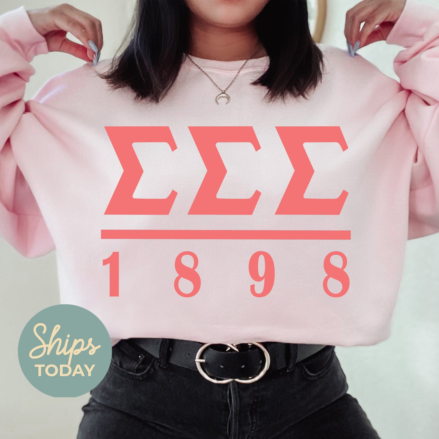 Sigma Sigma Sigma Monochromatic Sorority Sweatshirt _ 30866g