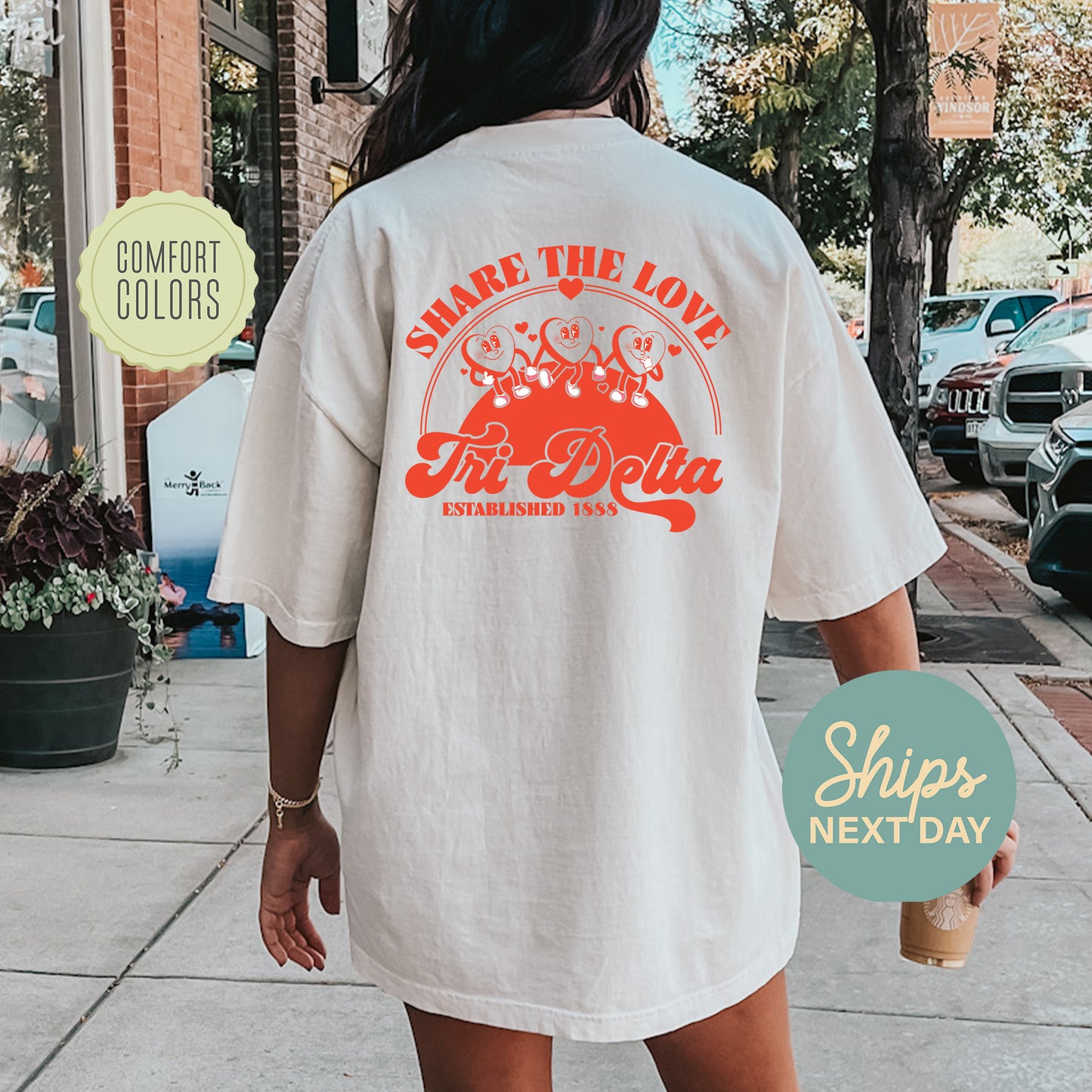 Delta Delta Delta Share the Love Comfort Colors Sorority T-shirt _ 33242g