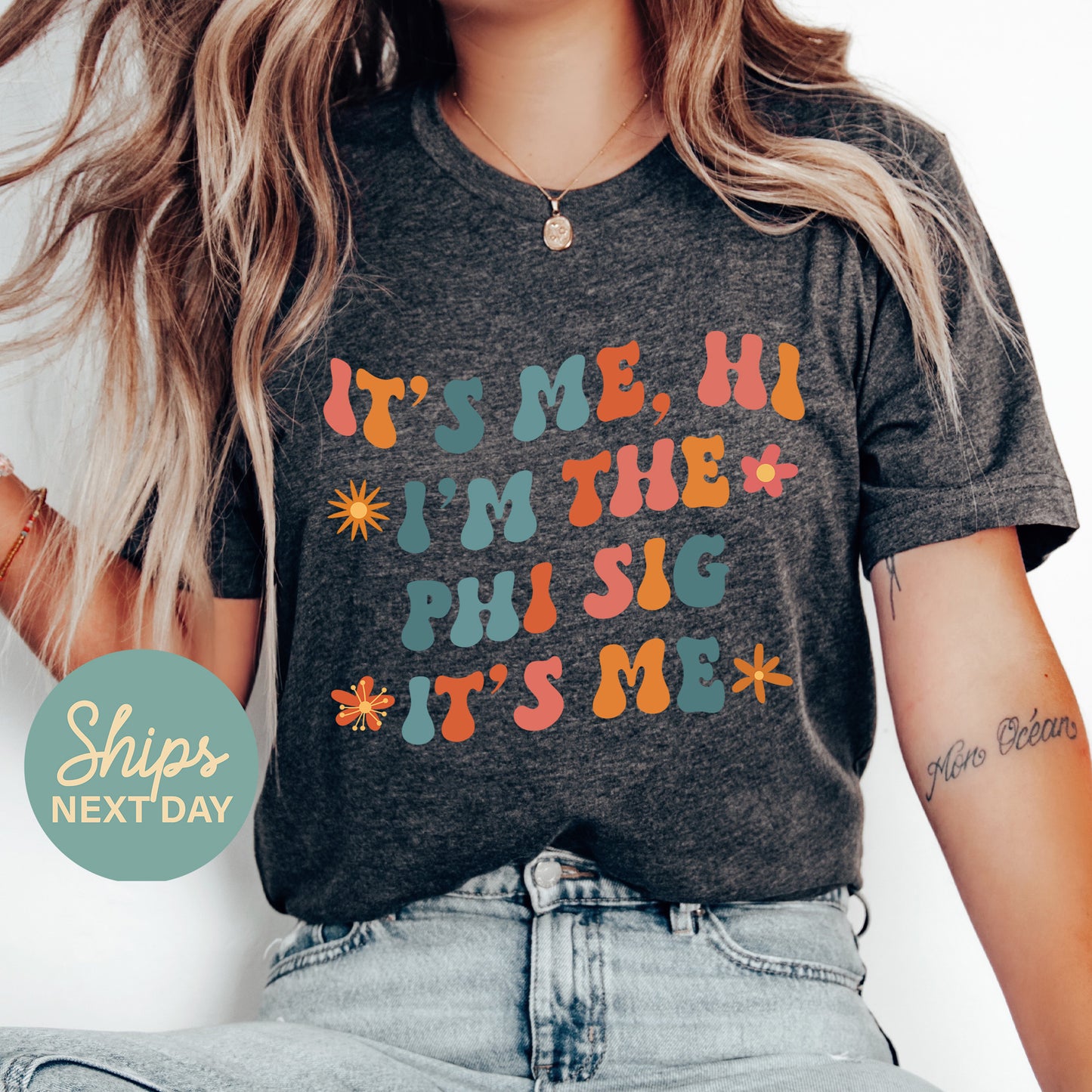 Phi Sigma Sigma Style Sorority T-shirt _ 36010g