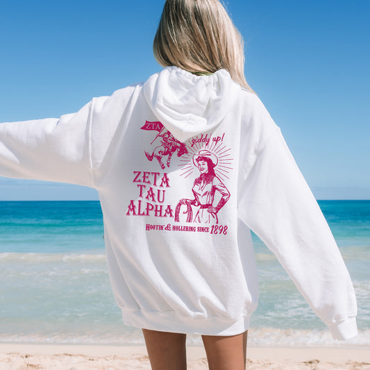 Zeta Tau Alpha Giddy Up Sorority Hoodie _ 36198g