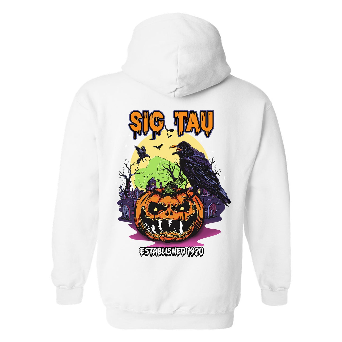 Sigma Tau Gamma Halloween Bats Fraternity Hoodie _ 36278g