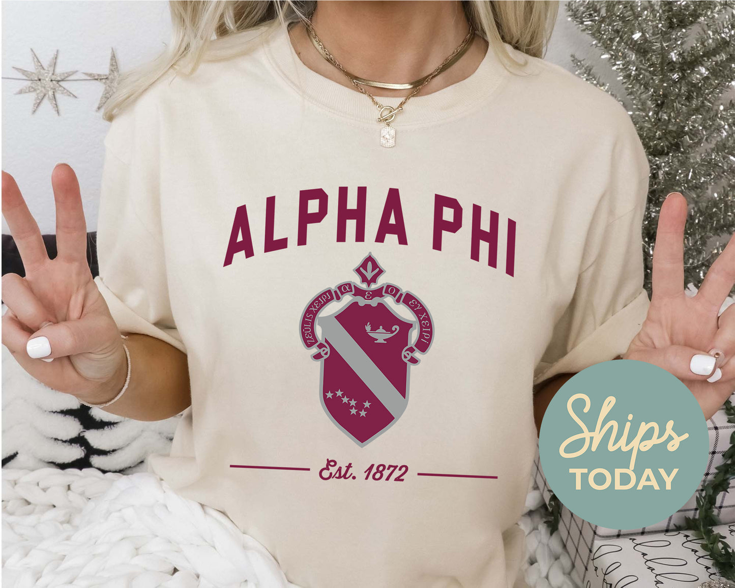 Alpha Phi Loyalty Crest Sorority T-shirt _ 4425g