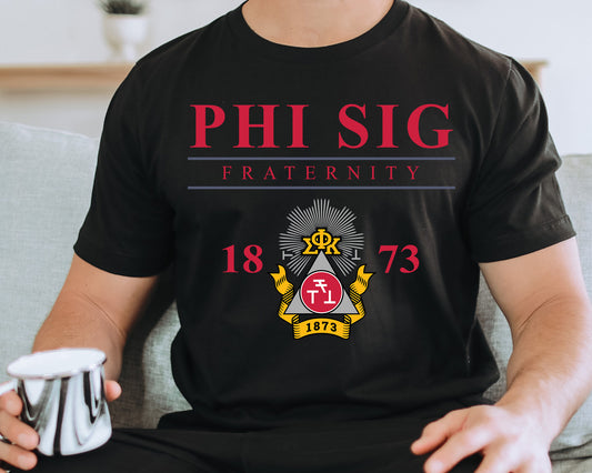 Phi Sigma Kappa Iconic Crest Fraternity T-shirt _ 31135g