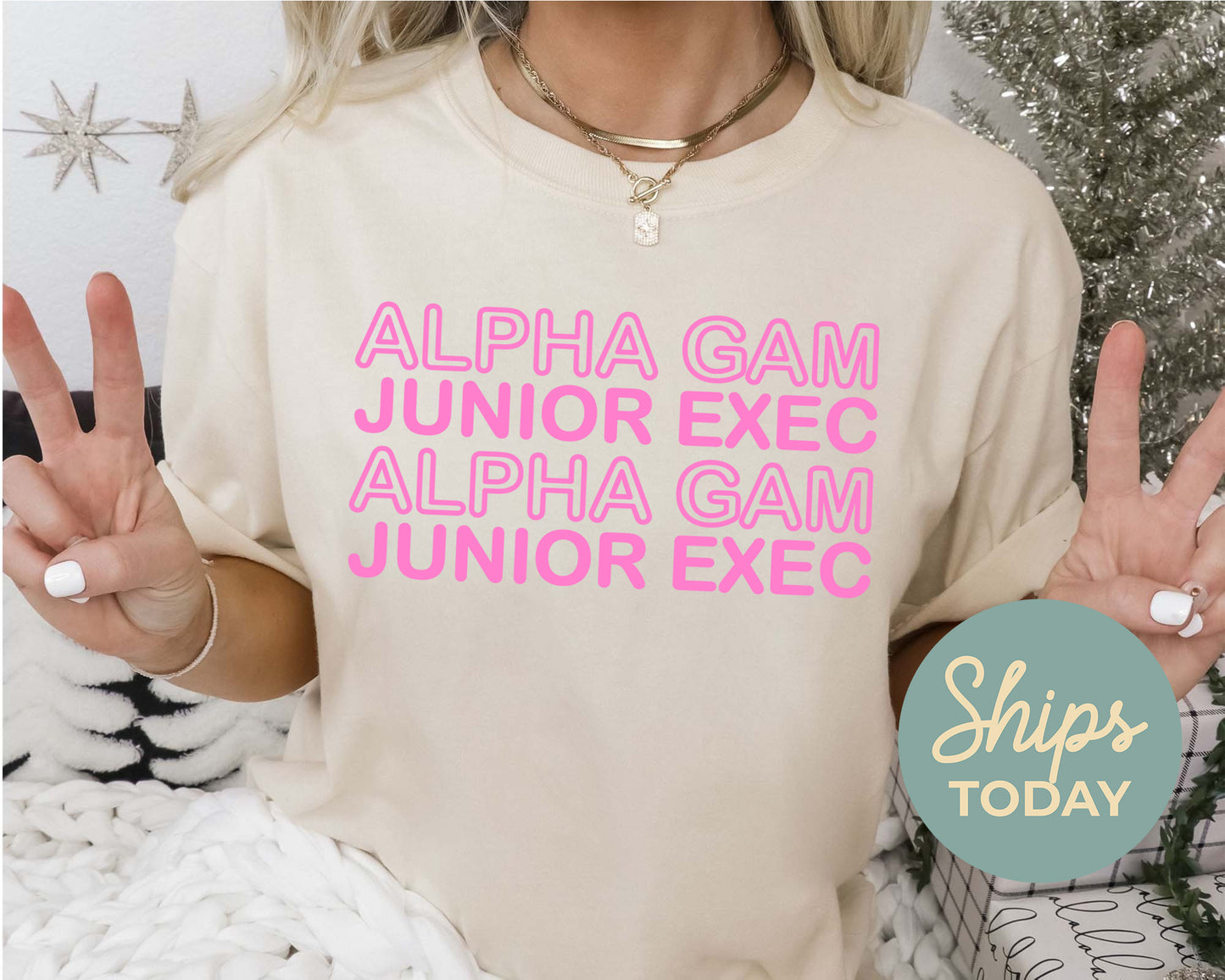 Alpha Gamma Delta Junior Exec Sorority T-shirt _ 30929g