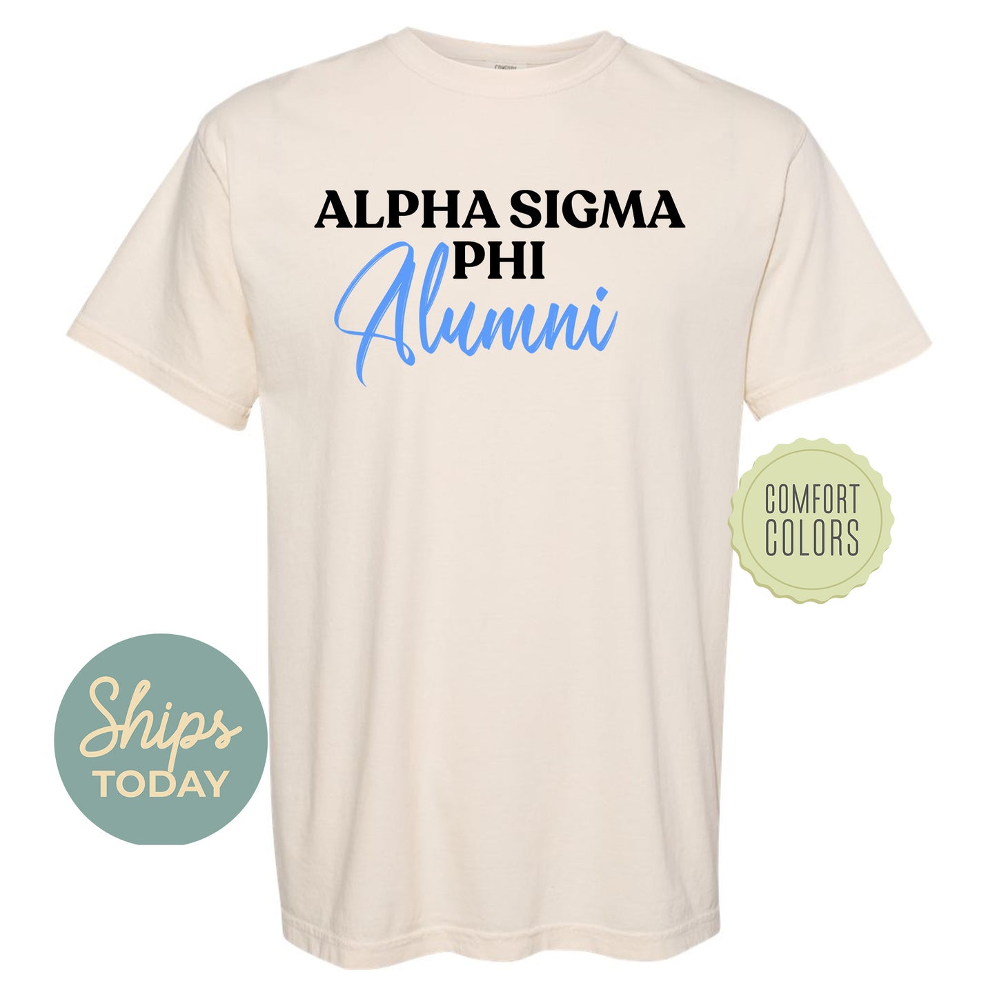 Alpha Sigma Phi Alumni Comfort Colors Fraternity T-shirt _ 30762g