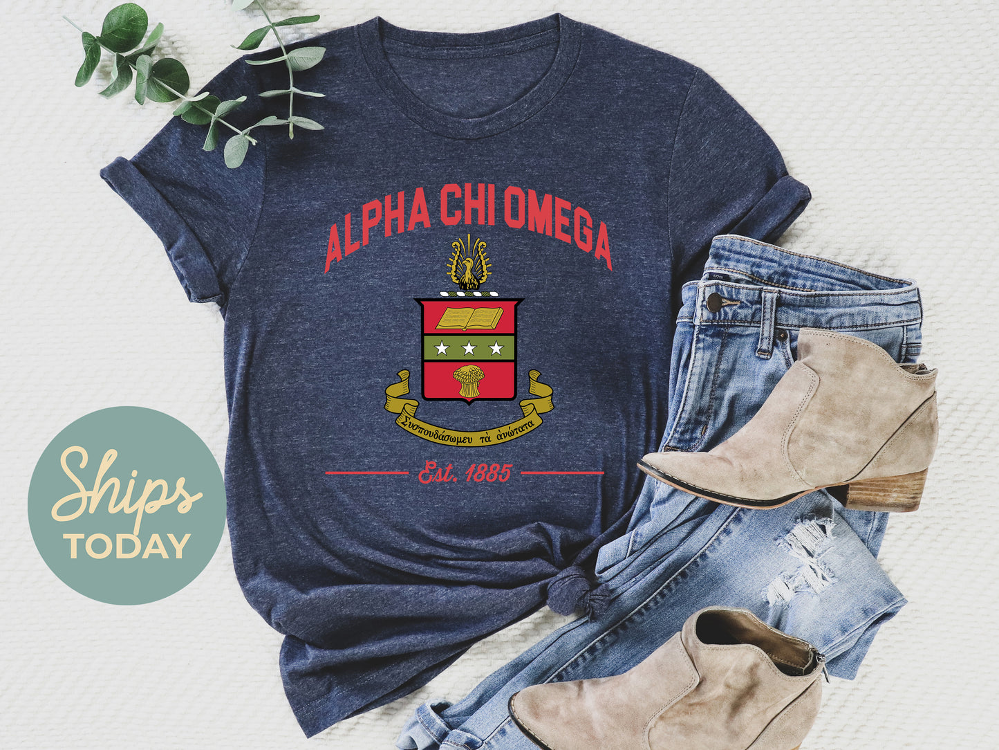 Alpha Chi Omega Loyalty Crest Sorority T-shirt _ 4420g