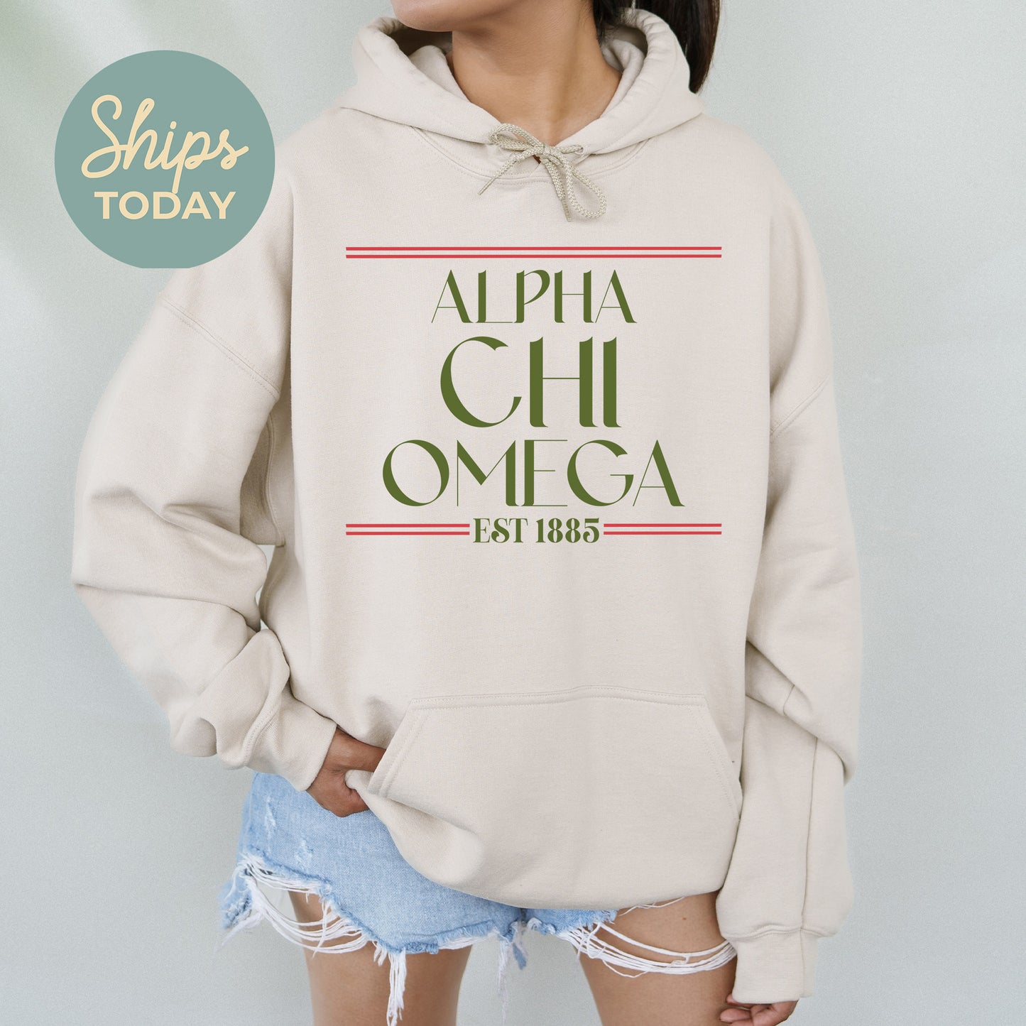 Alpha Chi Omega Greek Harmony Sorority Hoodie _ 34964g