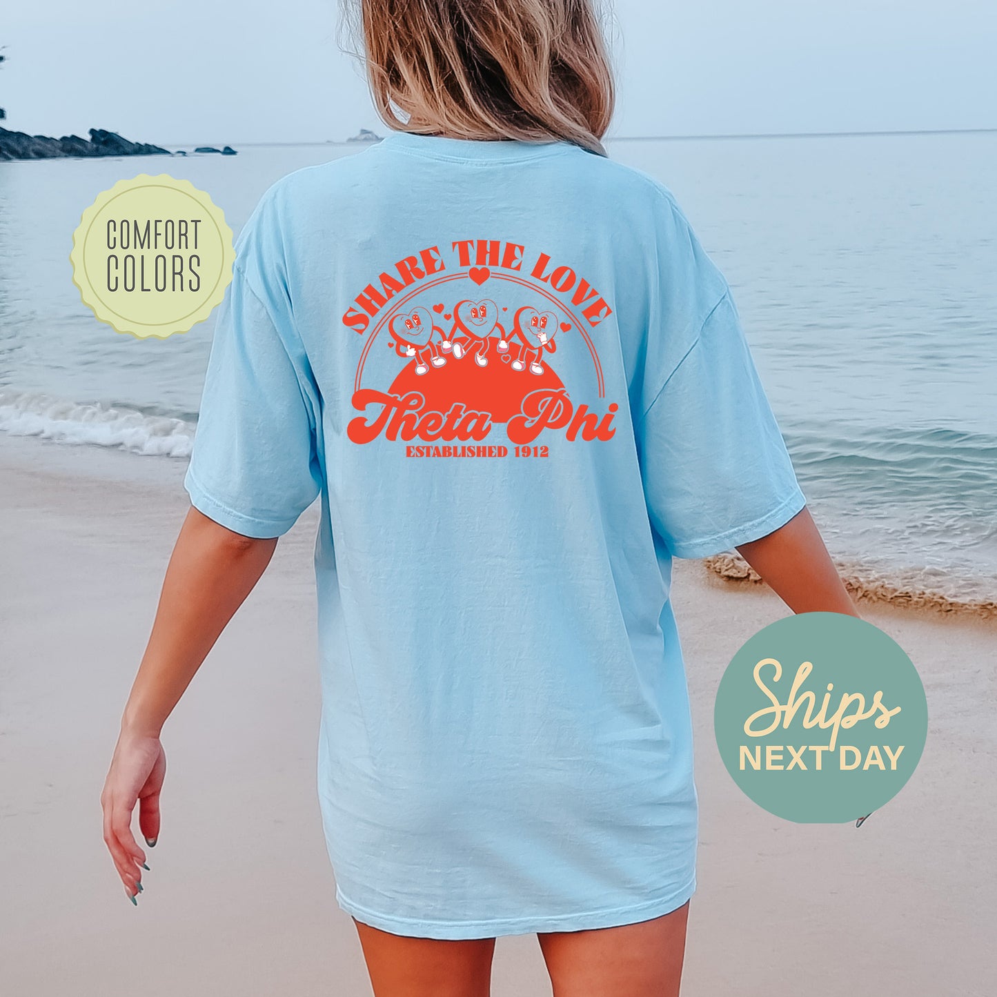 Theta Phi Alpha Share the Love Comfort Colors Sorority T-shirt _ 33256g