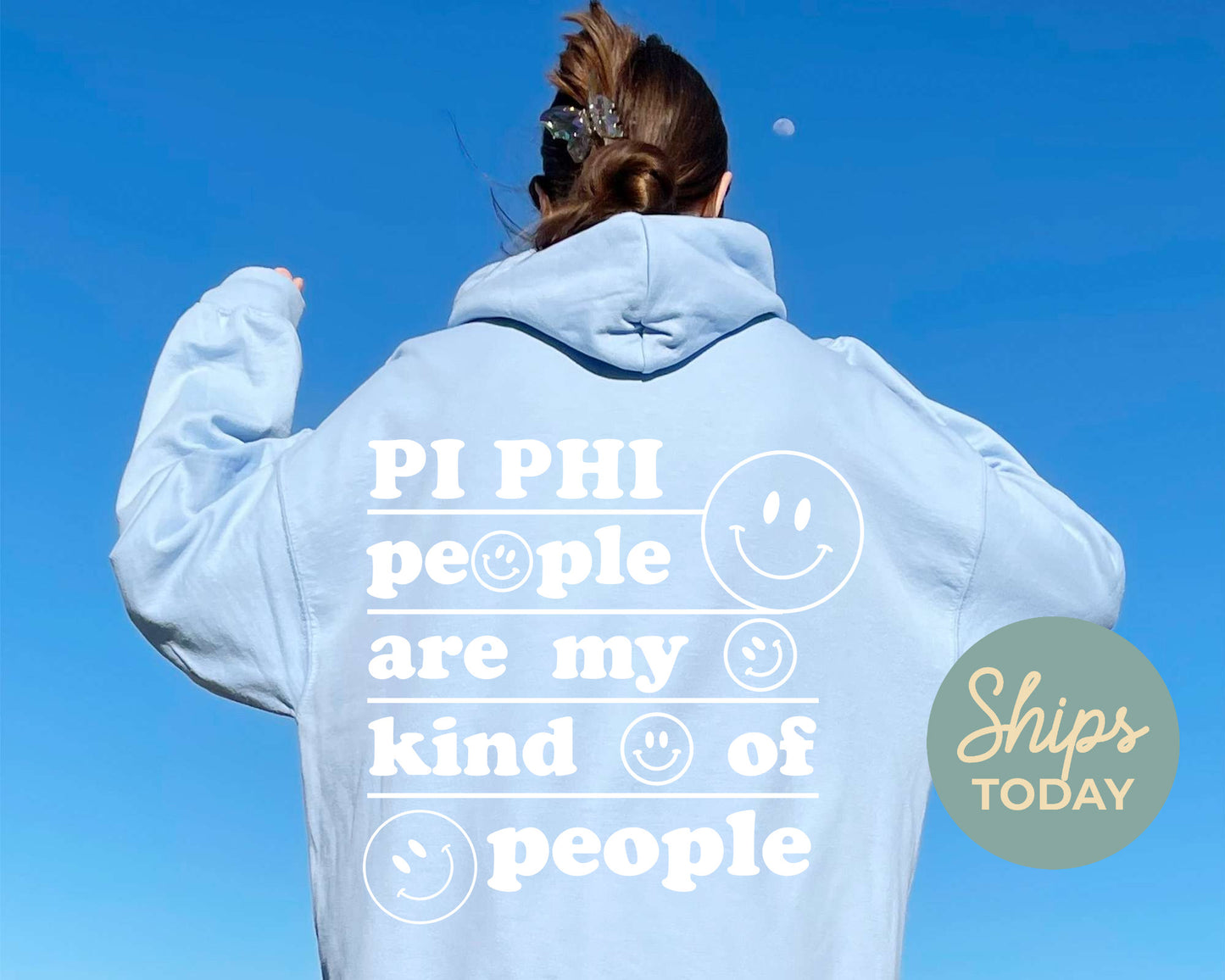 Pi Beta Phi My Kind of People Sorority Hoodie _ 33278g