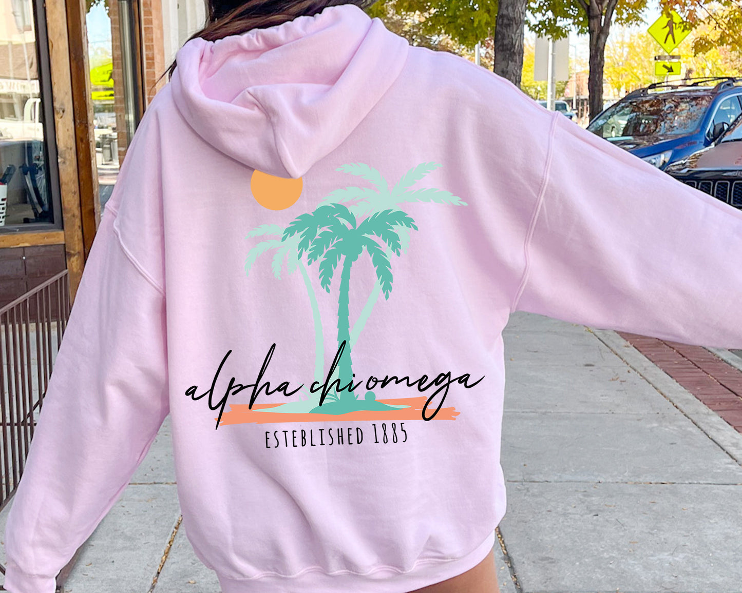 Alpha Chi Omega Island Sisterhood Sorority Hoodie _ 33559g