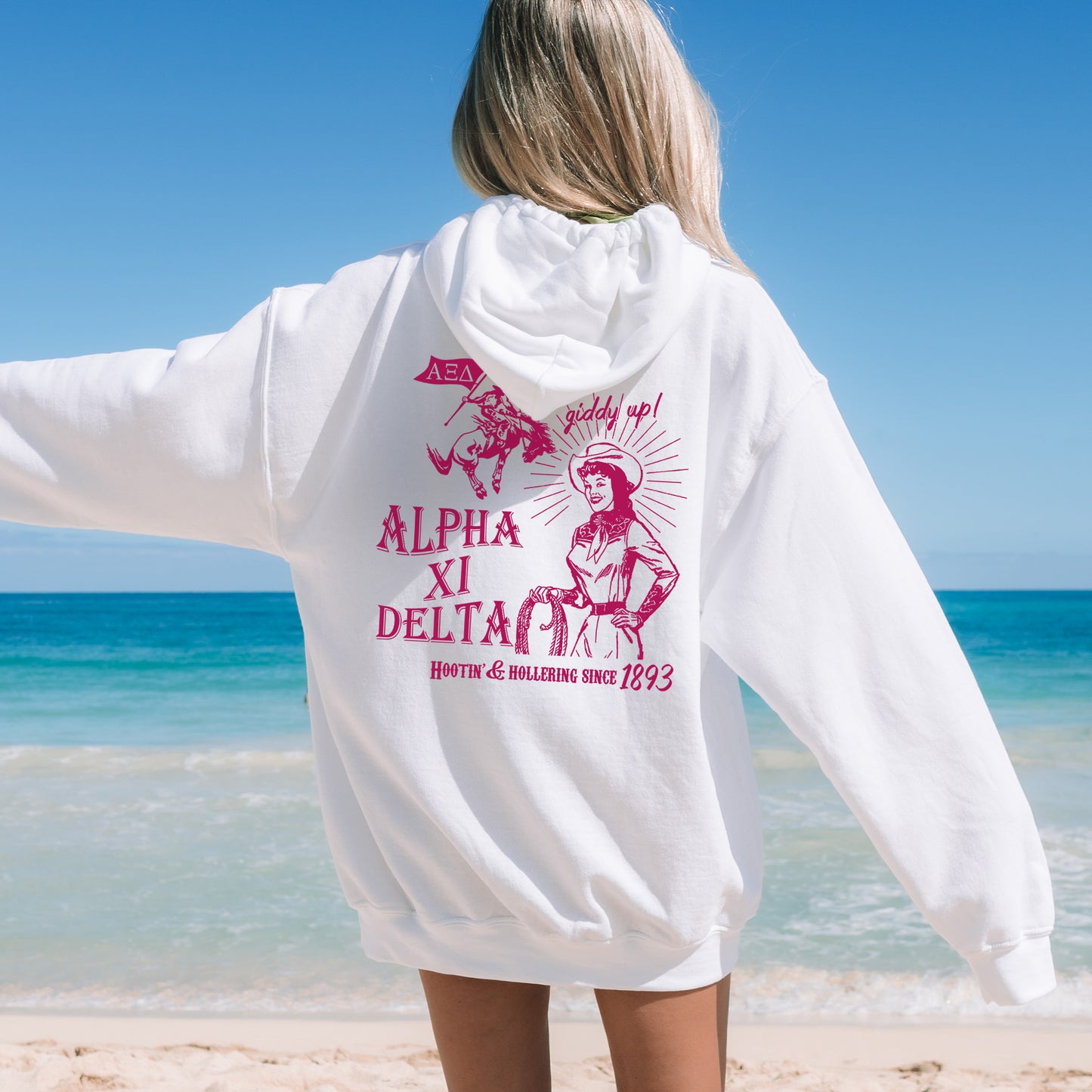 Alpha Xi Delta Giddy Up Sorority Hoodie _ 36181g