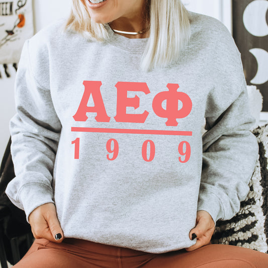 Alpha Epsilon Phi Monochromatic Sorority Sweatshirt _ 30845g
