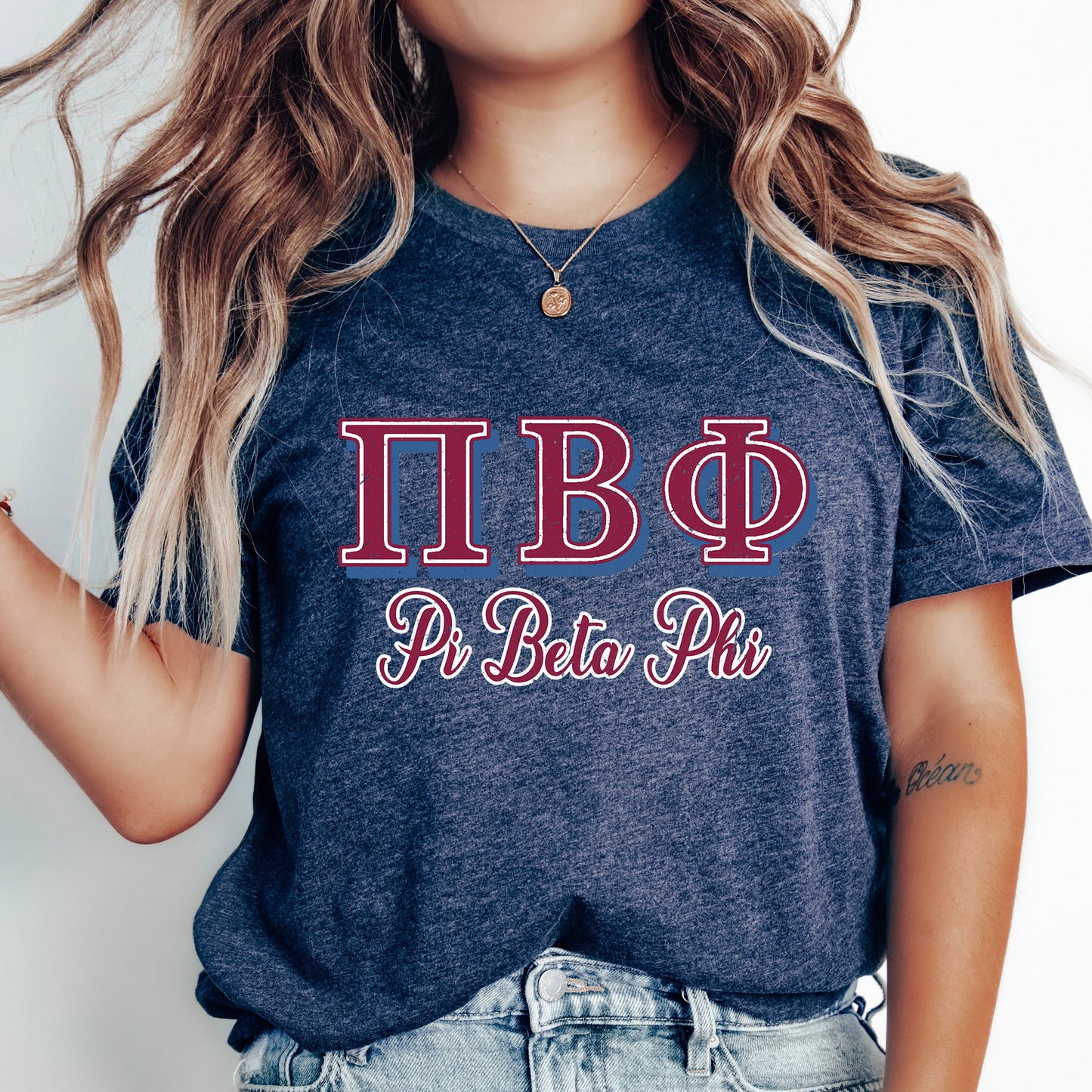 Pi Beta Phi Greek Colors Sorority T-shirt _ 36089g
