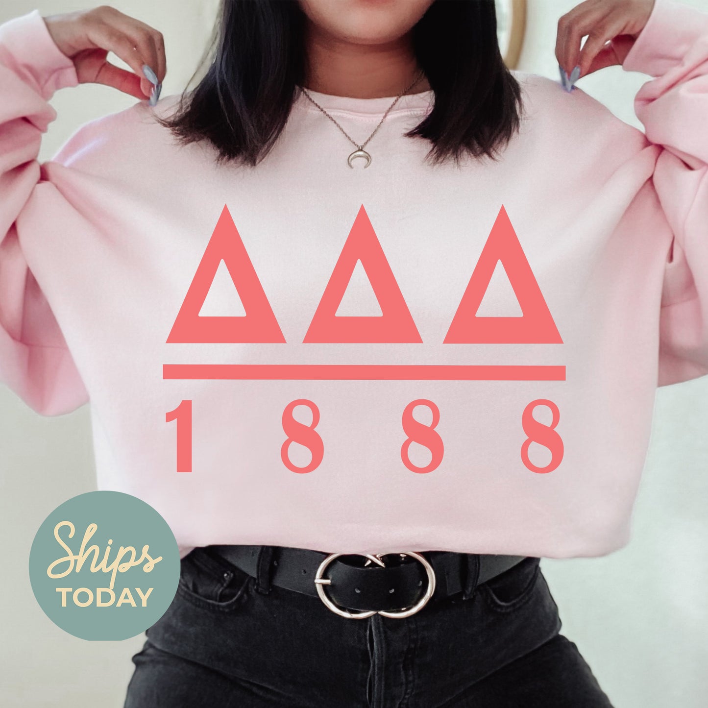 Delta Delta Delta Monochromatic Sorority Sweatshirt _ 30853g