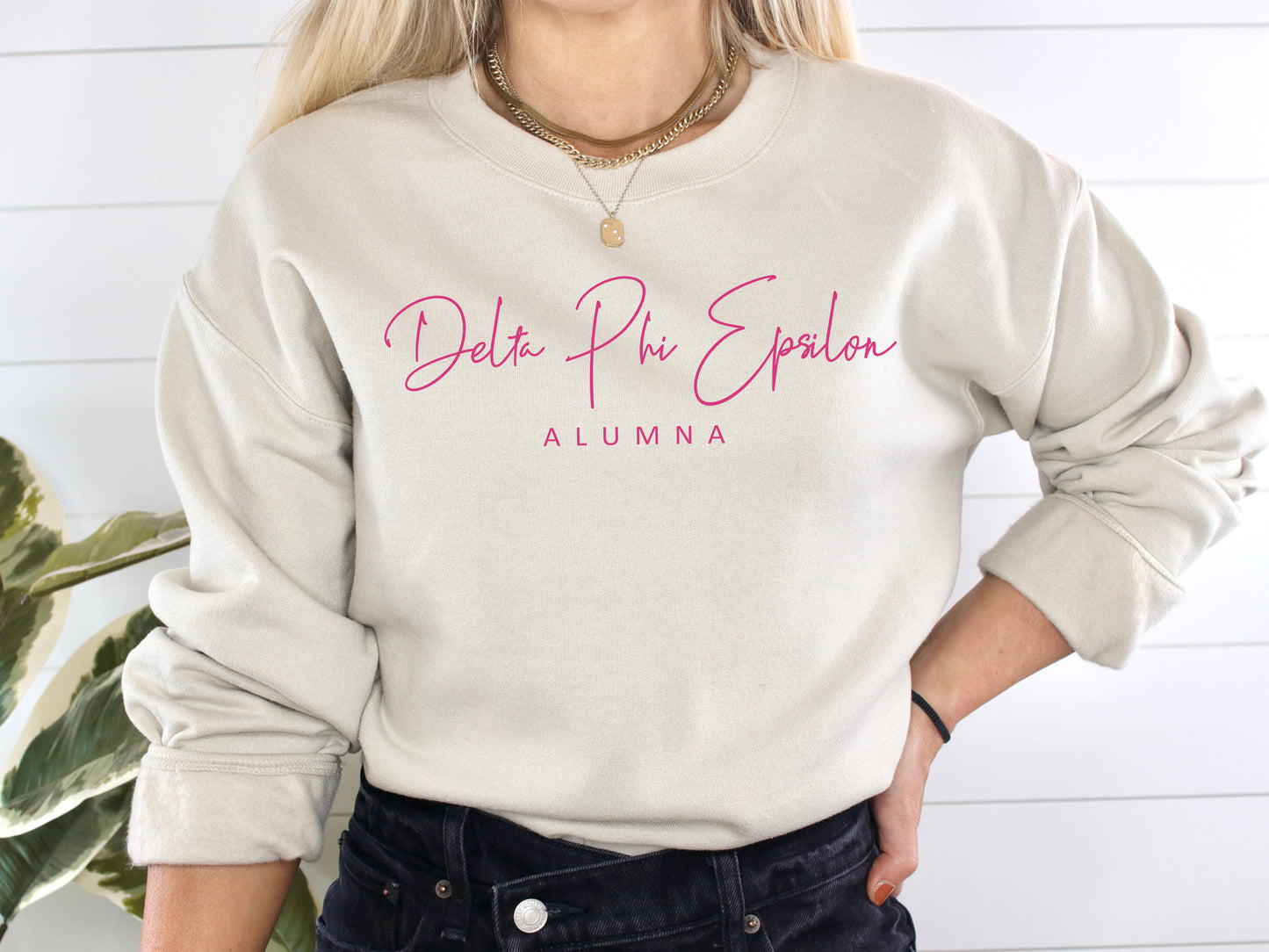 Delta Phi Epsilon Simple and Sweet Alumna Sorority Sweatshirt _ 504g