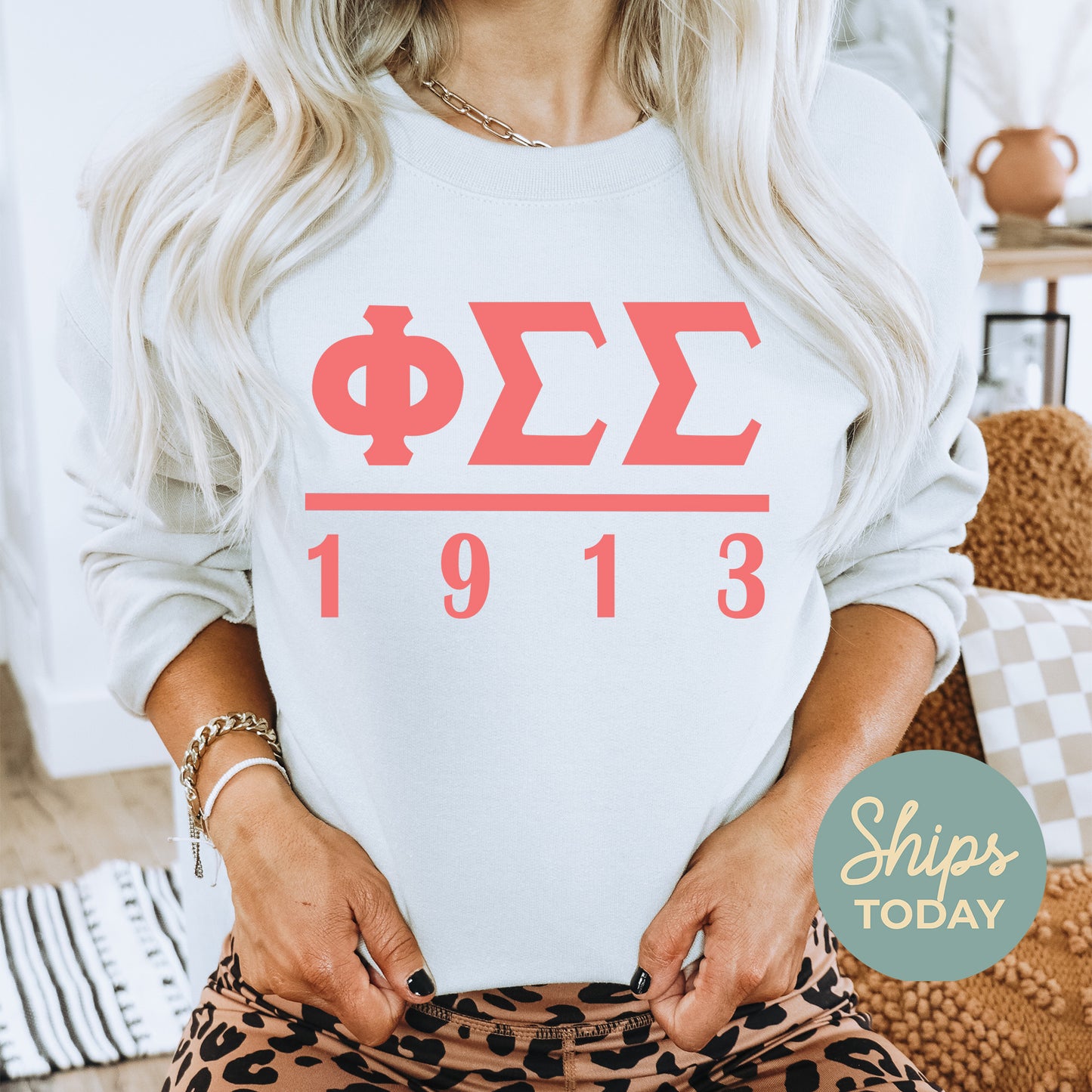 Phi Sigma Sigma Monochromatic Sorority Sweatshirt _ 30862g