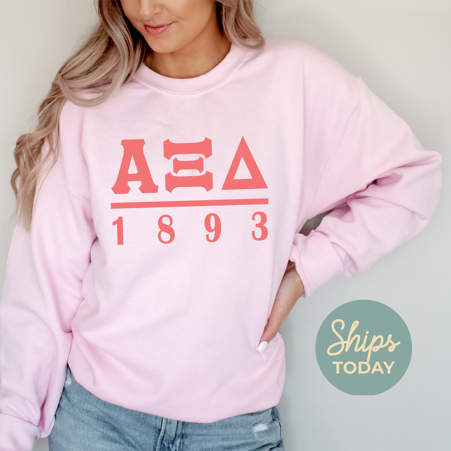 Alpha Xi Delta Monochromatic Sorority Sweatshirt _ 30851g