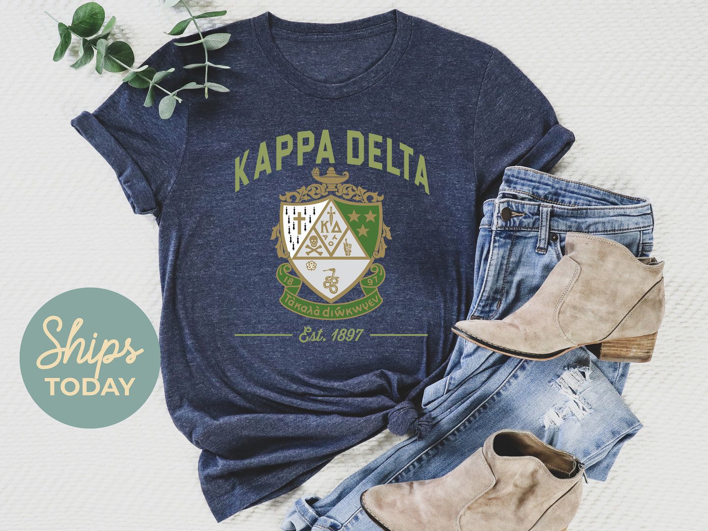Kappa Delta Loyalty Crest Sorority T-shirt _ 4436g