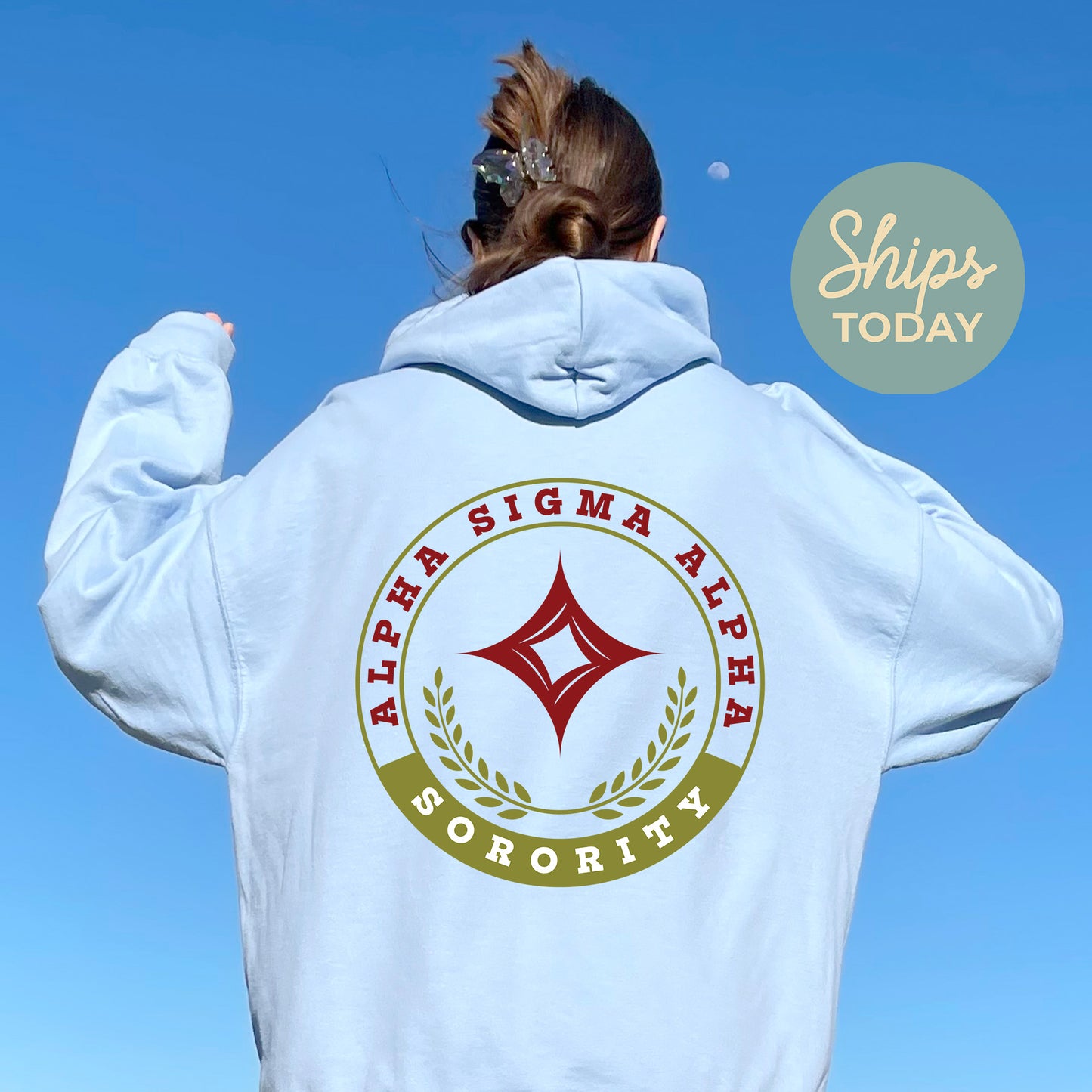 Alpha Sigma Alpha Crested Tradition Sorority Hoodie _ 32822g