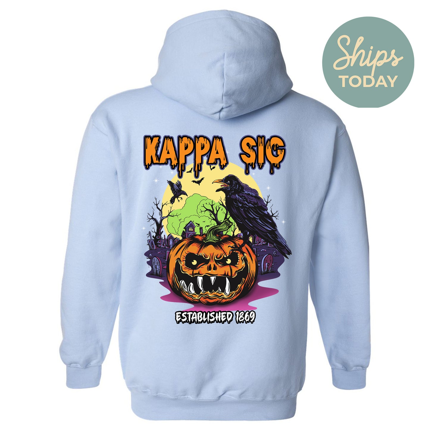 Kappa Sigma Halloween Bats Fraternity Hoodie _ 36263g