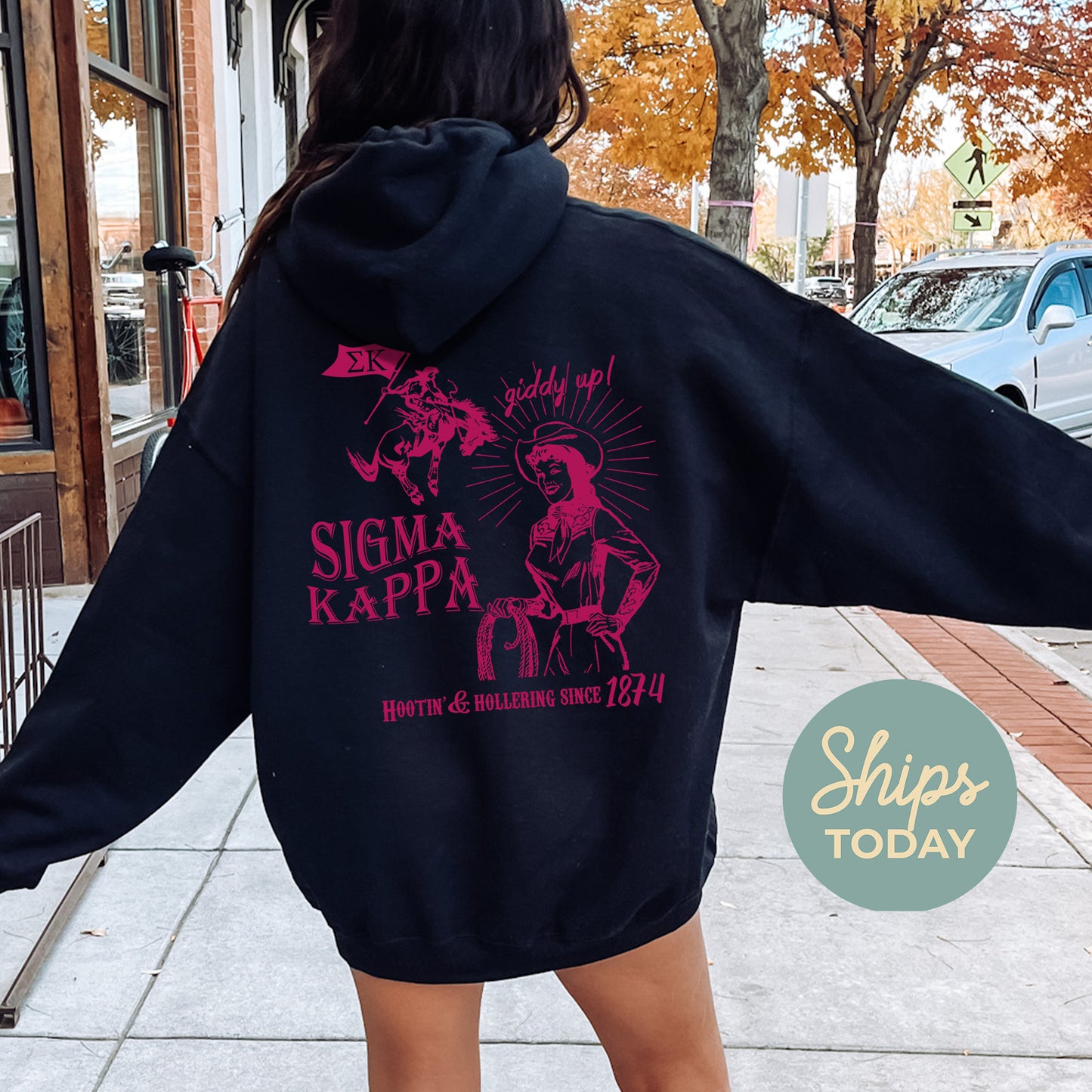Sigma Kappa Giddy Up Sorority Hoodie _ 36195g