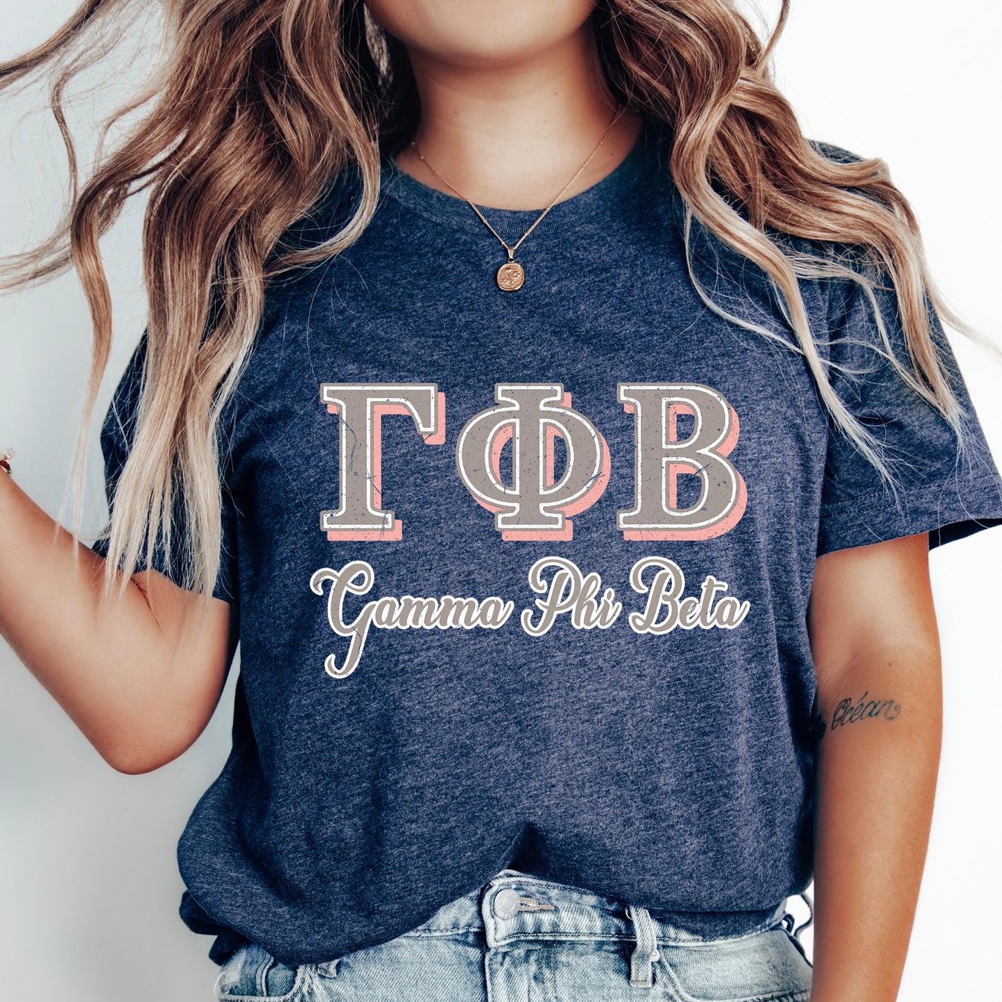 Gamma Phi Beta Greek Colors Sorority T-shirt _ 36083g