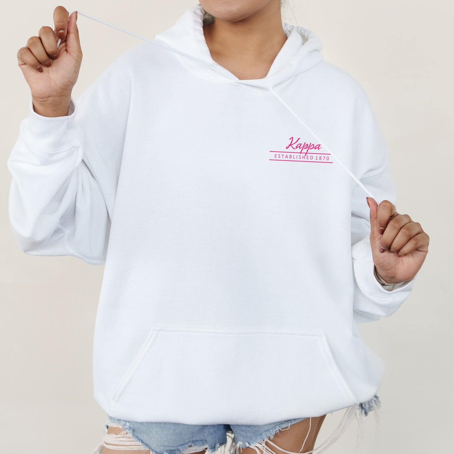 Kappa Kappa Gamma Classic Pink Sorority Hoodie _ 39103g