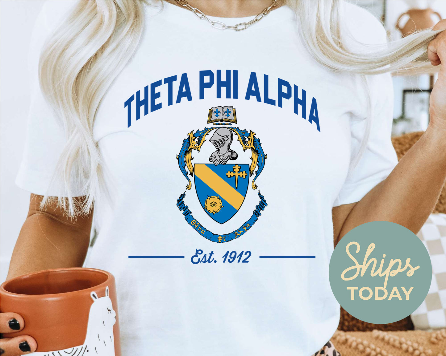 Theta Phi Alpha Loyalty Crest Sorority T-shirt _ 4444g