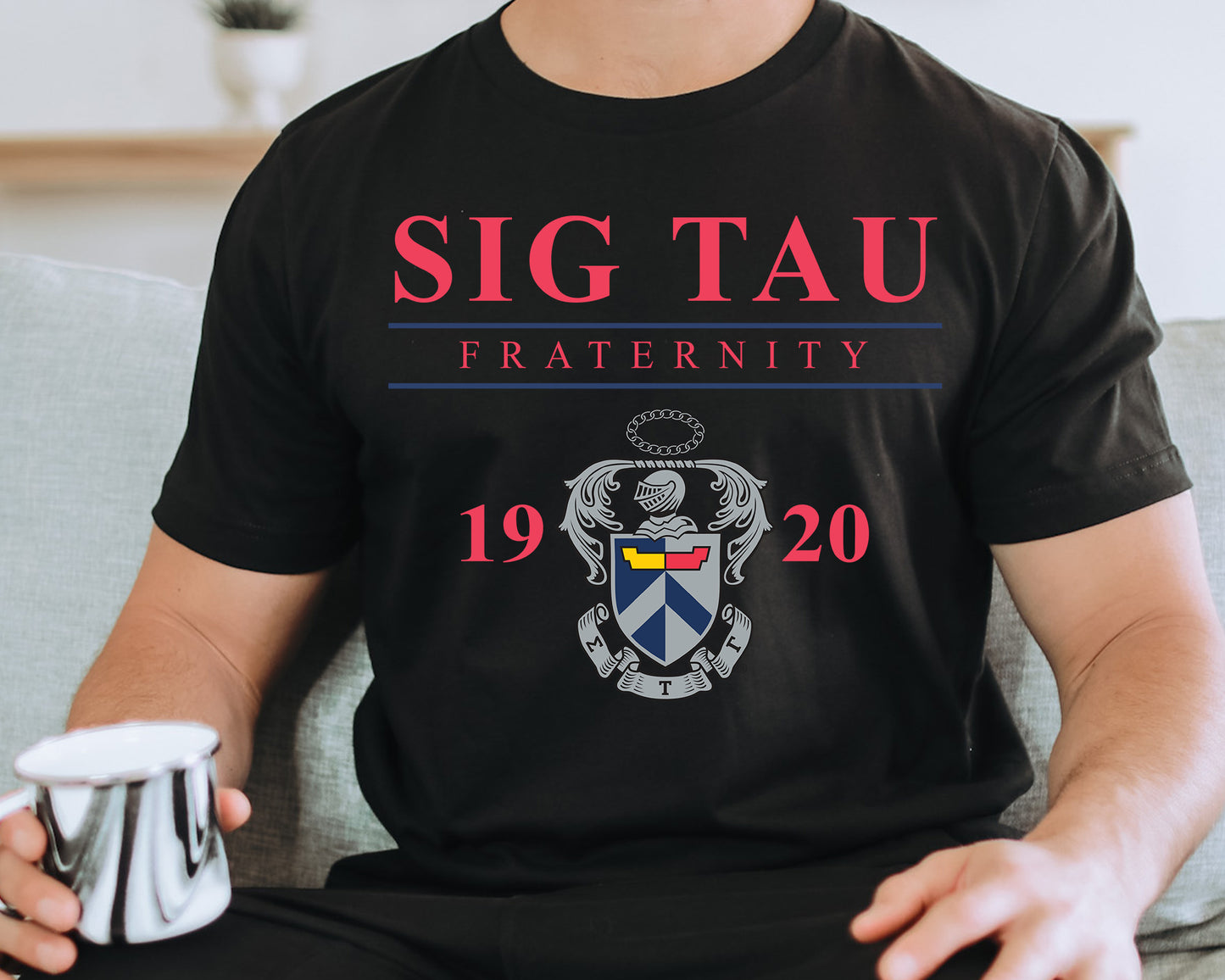 Sigma Tau Gamma Iconic Crest Fraternity T-shirt _ 31144g