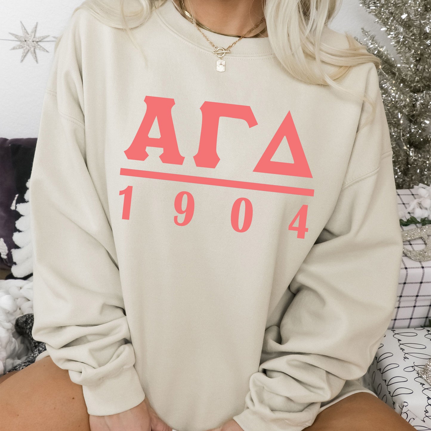 Alpha Gamma Delta Monochromatic Sorority Sweatshirt _ 30846g