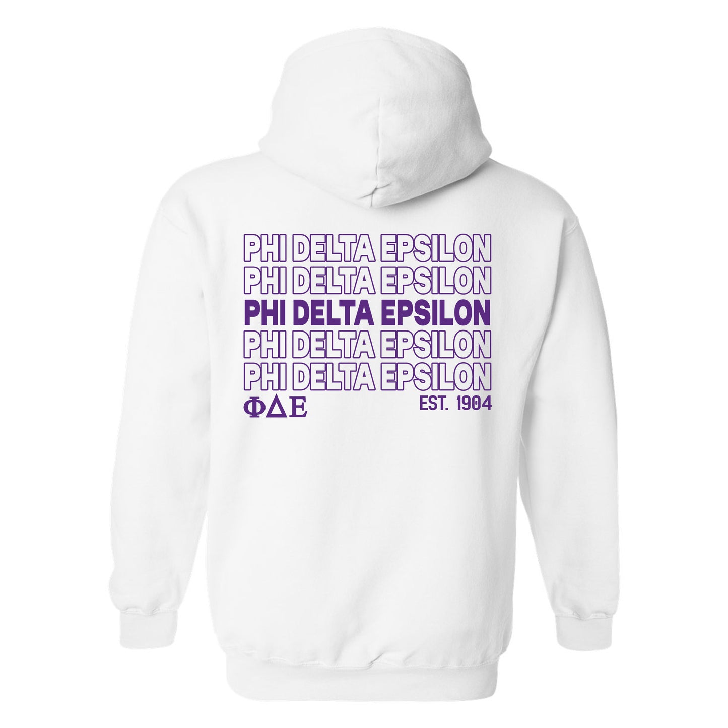 Phi Delta Epsilon Repeating Letters COED Hoodie _ 35594g
