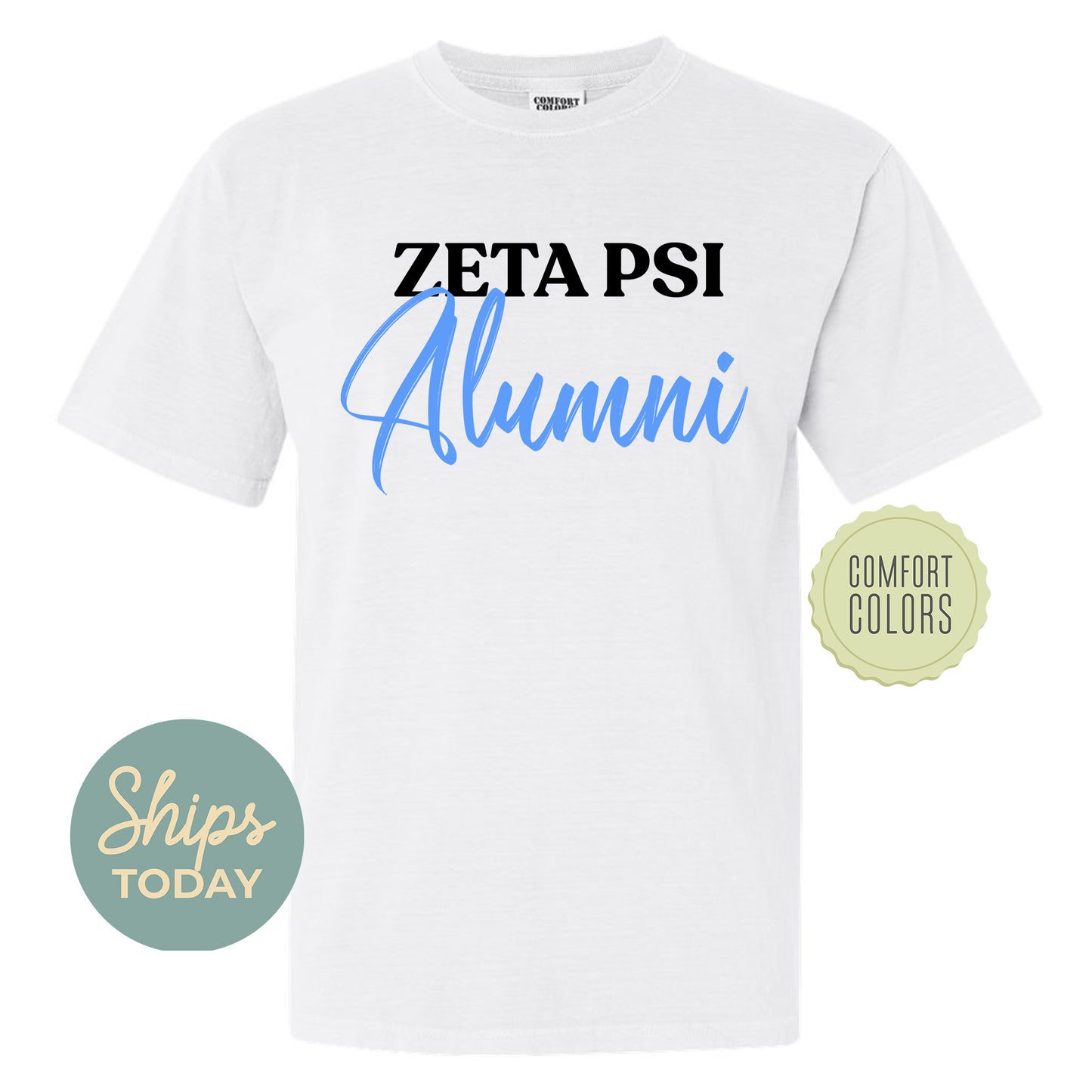 Zeta Psi Alumni Comfort Colors Fraternity T-shirt _ 30790g