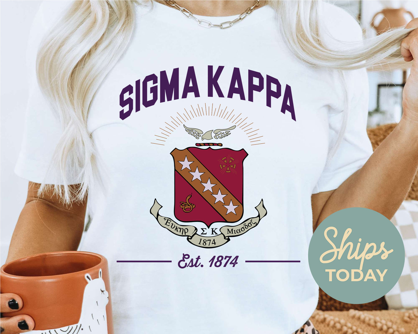 Sigma Kappa Loyalty Crest Sorority T-shirt _ 4442g