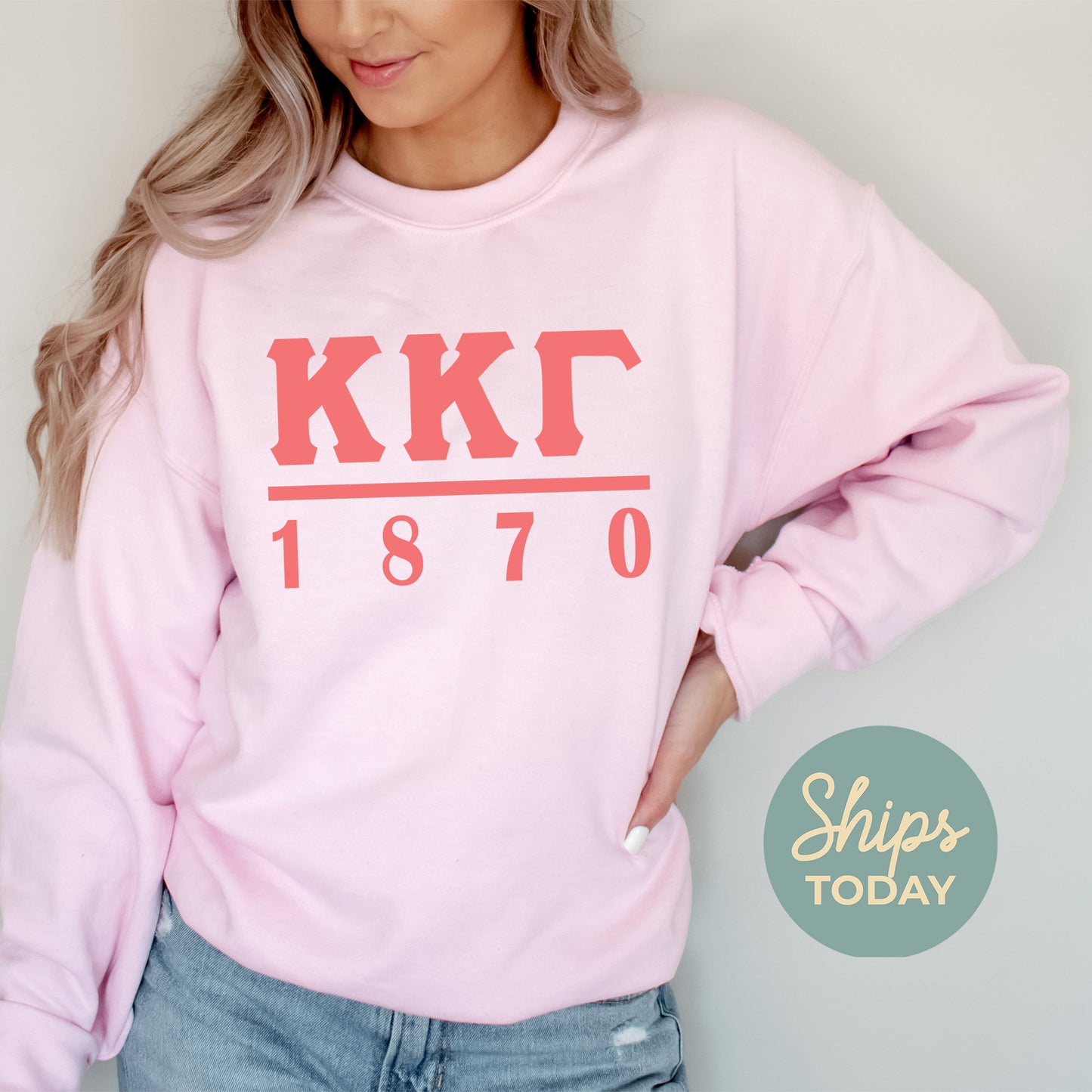 Kappa Kappa Gamma Monochromatic Sorority Sweatshirt _ 30860g