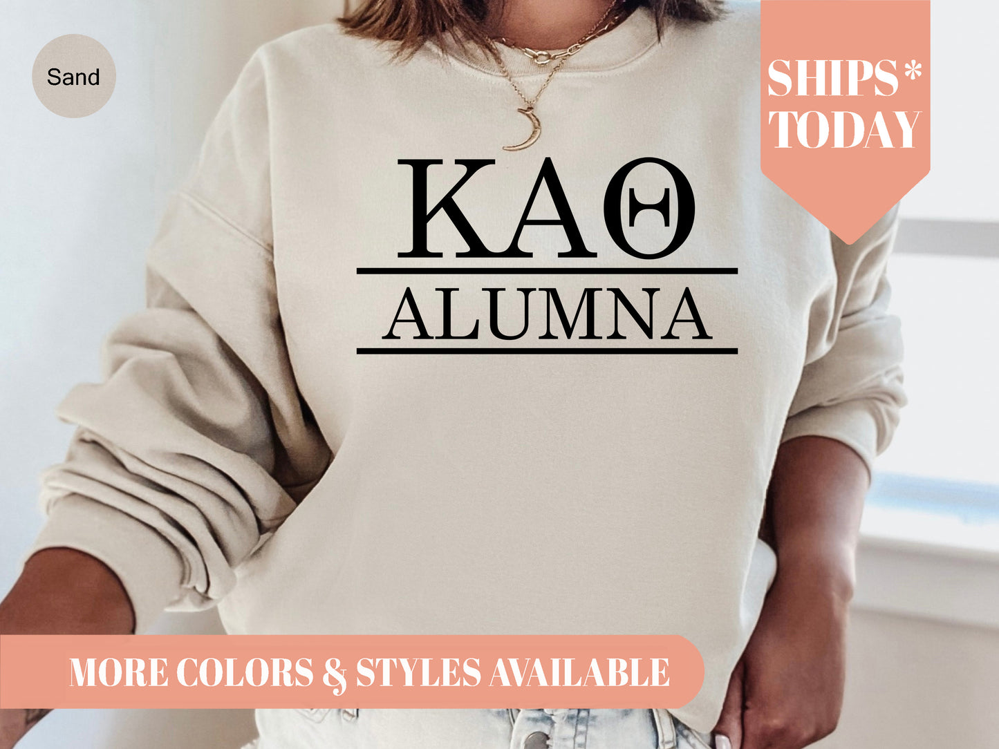 Kappa Alpha Theta Just Turned Alumna Sorority Sweatshirt _ 30749g