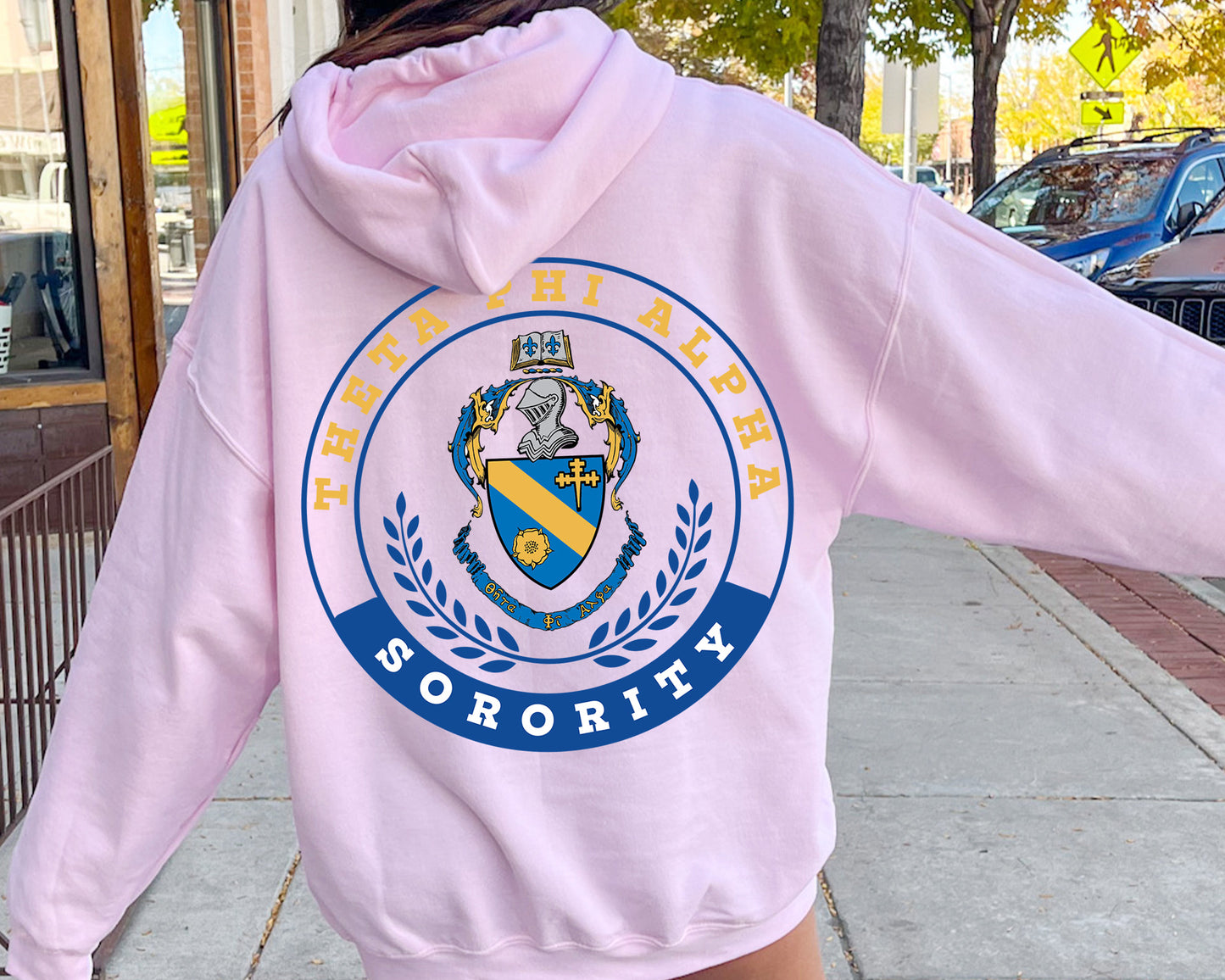 Theta Phi Alpha Crested Tradition Sorority Hoodie _ 32840g
